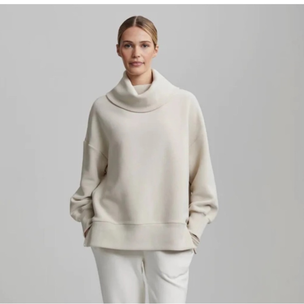 Varley Cozy Cream Turtleneck Sweater